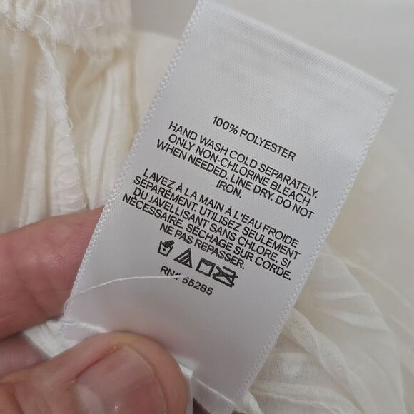 Express White Ruffled Blouse Xs - Picture 6 of 6